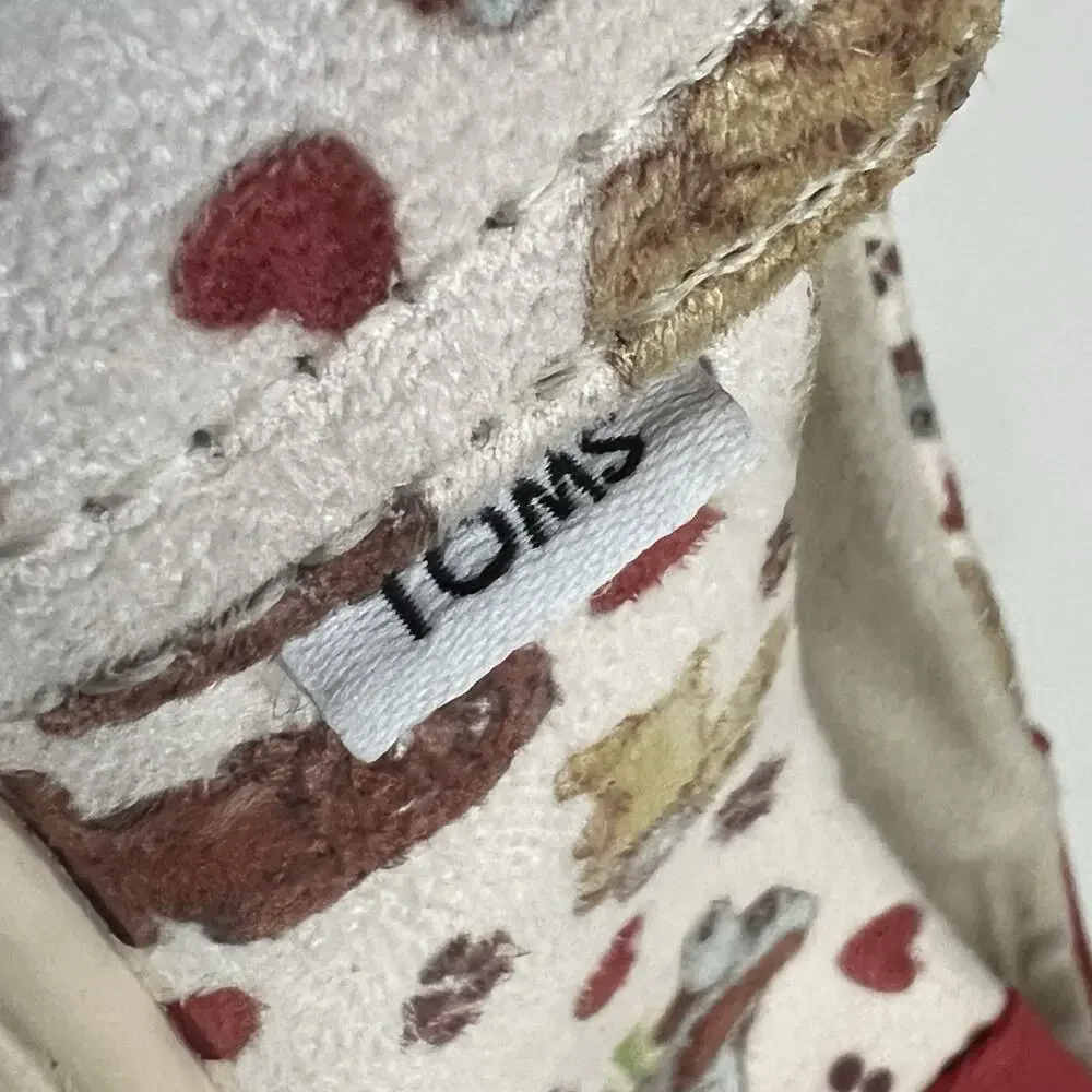 Toms Classics Canvas Slip On Alpargata Flat Shoes Pound Puppy Puppies Youth 13.5